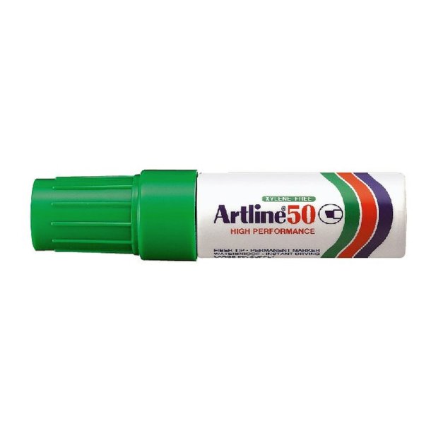Artline permanent Marker 50 - skr chisel Spids - 3,0-6,0 mm - grn