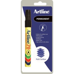 Artline permanent Marker 70 - rund Spids - 1,5 mm - sort - Blister Pack