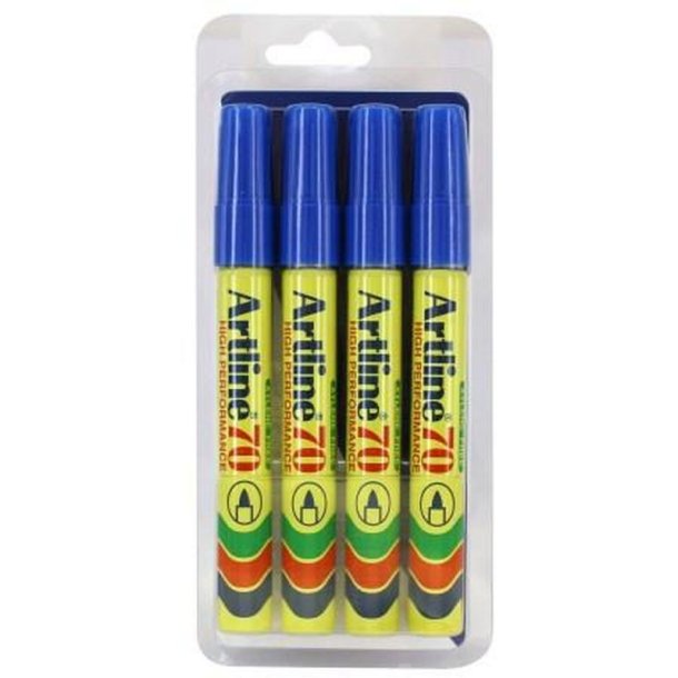 Artline permanent Marker 70 - rund Spids - 1,5 mm - bl - 4-Blister