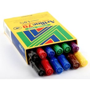 Artline permanent Marker 70 - rund Spids - 1,5 mm - pakke med 12 farver