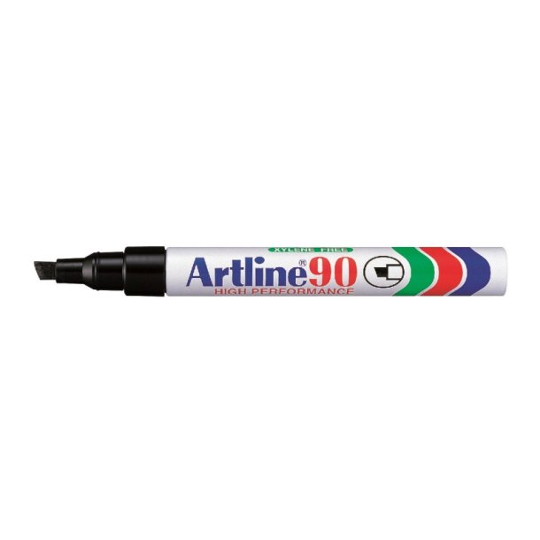 Artline permanent marker 90 - skr chisel Spids - 2,0-5,0 mm - sort