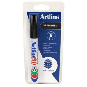Artline permanent marker 90 - skr� chisel Spids - 2,0-5,0 mm - sort - Blister Pack