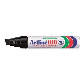 Artline permanent Marker 100 - skr� chisel Spids - 7,5-12,0 mm - sort