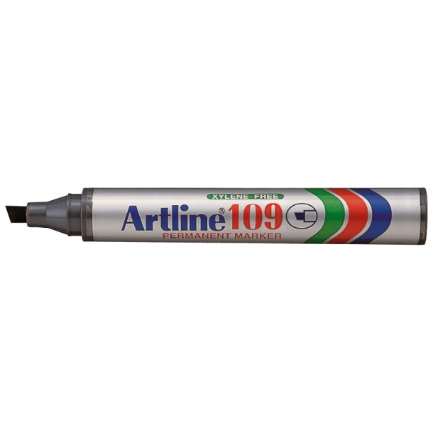 Artline permanent marker 109 - skr chisel Spids - 2,0-4,0 mm - sort