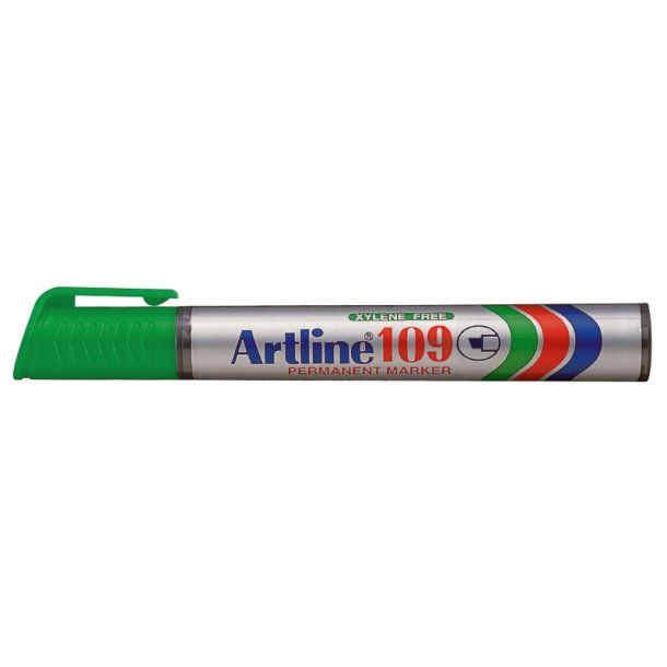 Artline permanent marker 109 - skr chisel Spids - 2,0-4,0 mm - grn