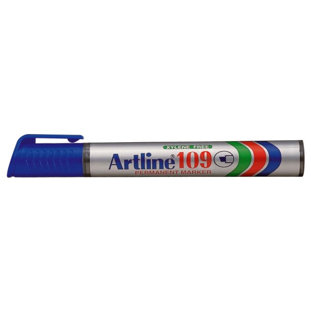 Artline 109 Permanent Marker bl� - skr� spids - 2,0-4,0 mm