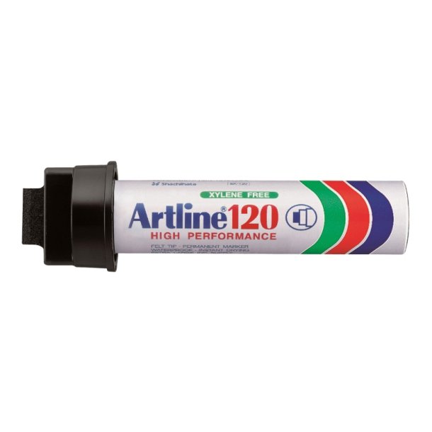 Artline permanent marker 120 - rund Spids - 20,0 mm - sort