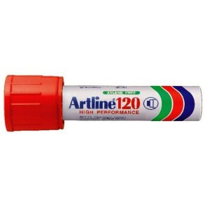 Artline permanent marker 120 - rund Spids - 20,0 mm - r�d