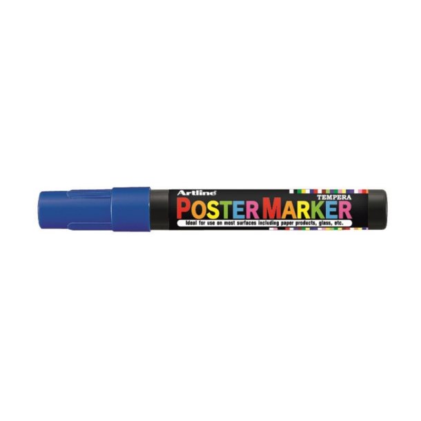 Artline Poster Marker EPP-4 - Vandafvisende - rund Spids - 2,0 mm - bl