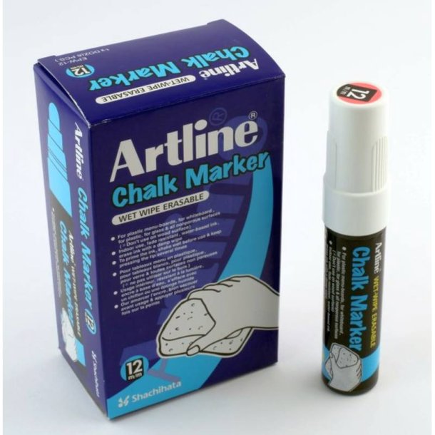 Artline Board Marker Opaque - kridtbaseret - rund Spids - 12,0 mm - st med 4 farver