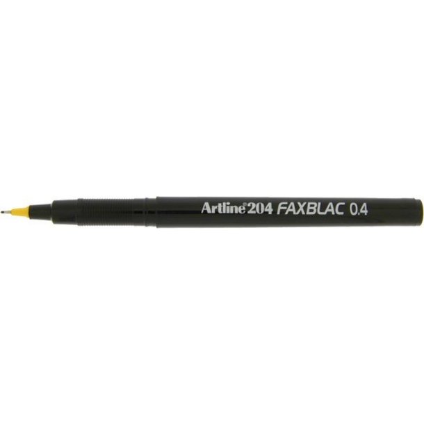 Artline Fineliner 204 FAX - forstrket fiber Spids 0,4 mm - sort