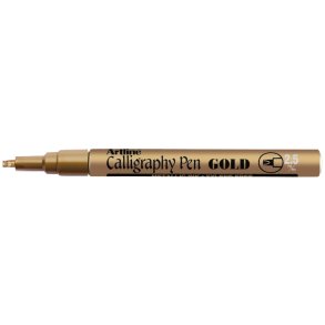 Artline Metallic Kalligrafi pen - fiber Spids - 2,5 mm - guld