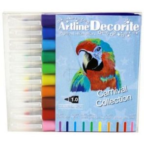 Artline Decorite bullet - Carnival pastel - rund Spids - 1,0 mm - st med 10 farver