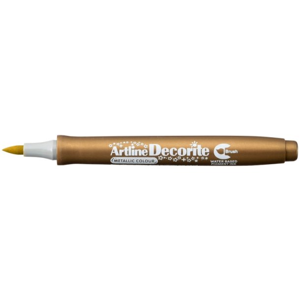 Artline Decorite brush - uden Xylon - brste Spids - guld