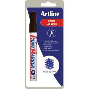 Artline permanent Paint Marker 400XF - rund Spids - 2,3 mm - sort - Blister pack
