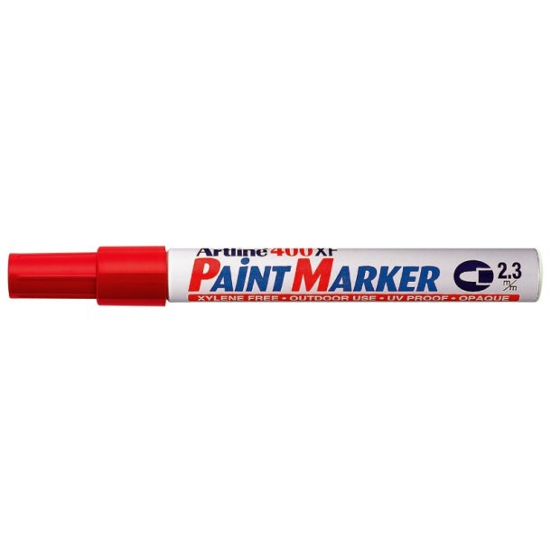 Artline permanent Paint Marker 400XF - rund Spids - 2,3 mm - rd