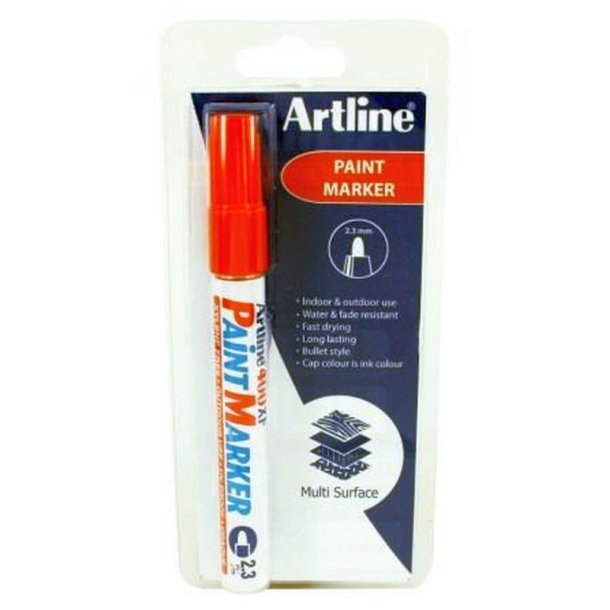 Artline permanent Paint Marker 400XF - rund Spids - 2,3 mm - rd - Blister pack