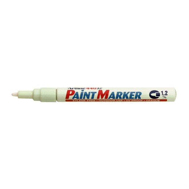 Artline permanent Paint Marker 440XF - rund Spids - 1,2 mm - hvid