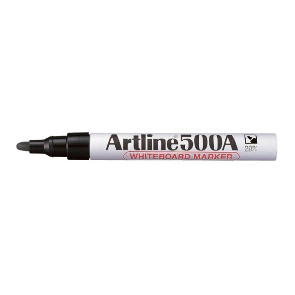 Artline Whiteboard Pen 500A - rund Spids - 2,0 mm - sort