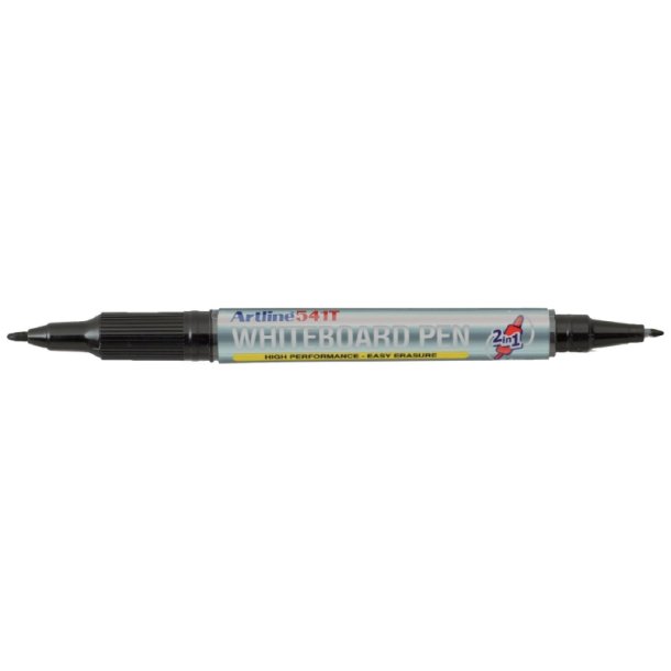 Artline Whiteboard Pen 541T - rund Spids - 2-i-1 - 0,4 + 1,0 mm - sort