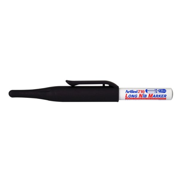 Artline permanent Marker 710 - lang rund fiber Spids - 1,0 mm - sort