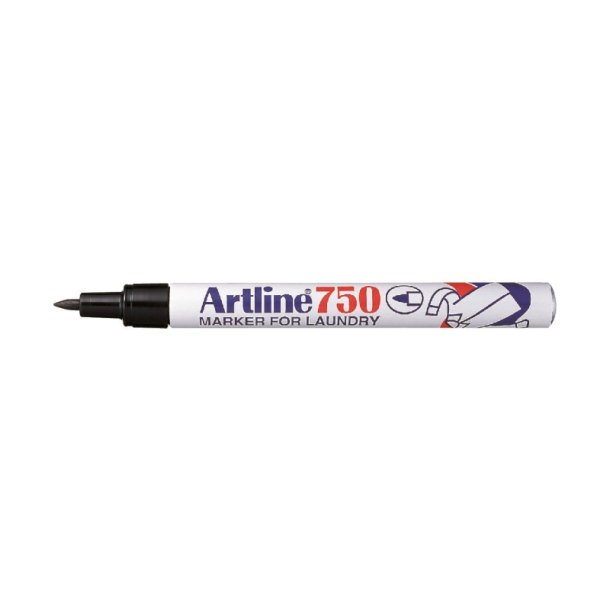 Artline permanent tekstil Marker 750 - rund fiber Spids - 0,7 mm - sort