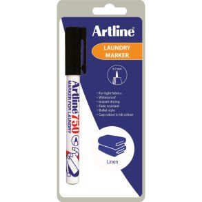 Artline permanent tekstil Marker 750 - rund fiber Spids - 0,7 mm - sort - Blister pack