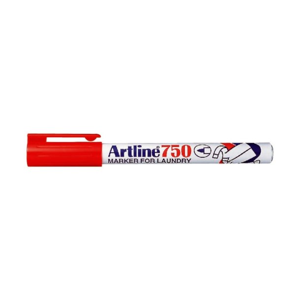 Artline permanent tekstil Marker 750 - rund fiber Spids - 0,7 mm - rd