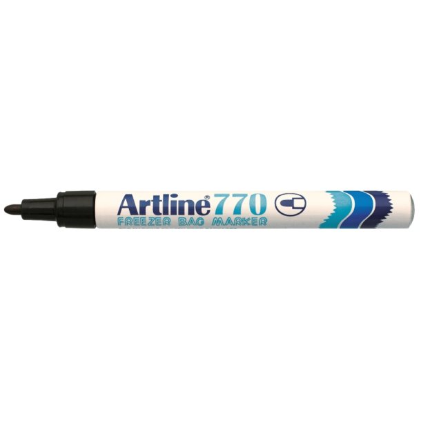 Artline permanent Frysemarker 770 - rund ekstra bld Spids - 1,0 mm - sort