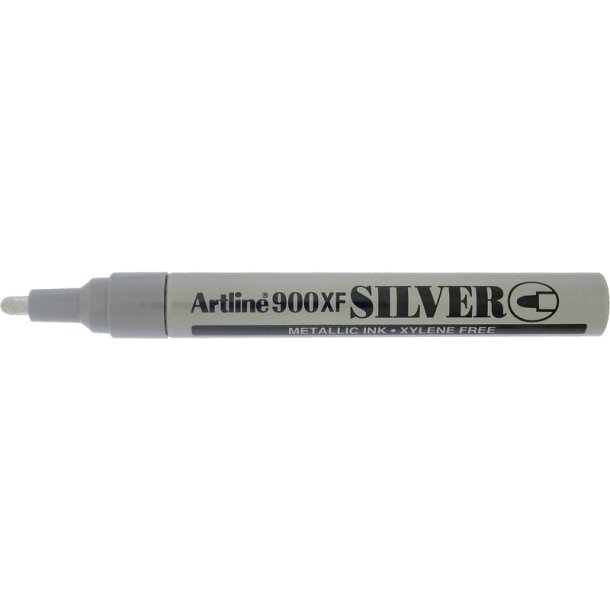 Artline permanent Metallic Marker 900XF - rund fiber Spids - 2,3 mm - slv