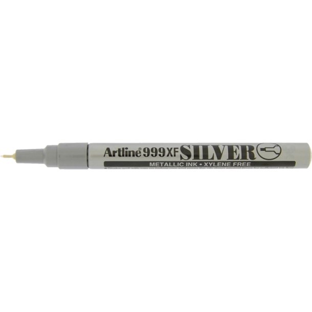 Artline permanent Metallic Marker 999XF - rund fiber Spids - 0,8 mm - slv