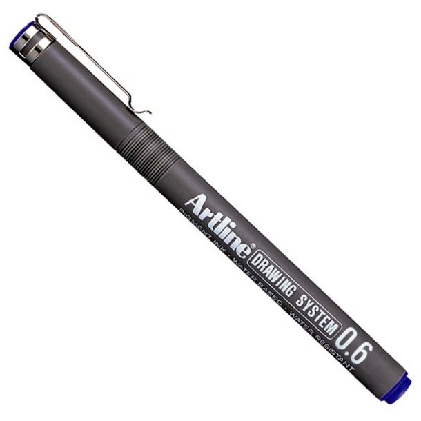 Artline Drawing System - tegnepen - Fibre Spids - 0,6 mm - bl