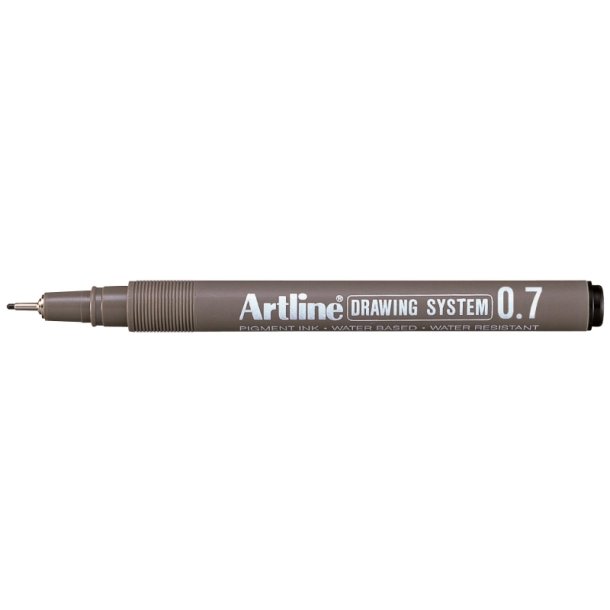 Artline Drawing System - tegnepen - Fibre Spids - 0,7 mm - sort