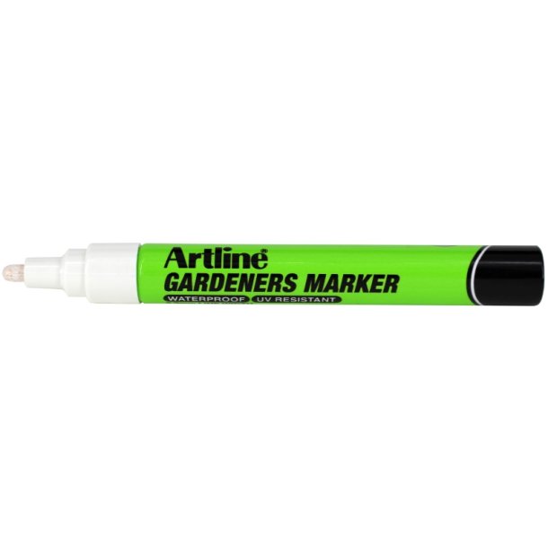 Artline gartner marker - vandfast - rund Spids - 2,3 mm - hvid