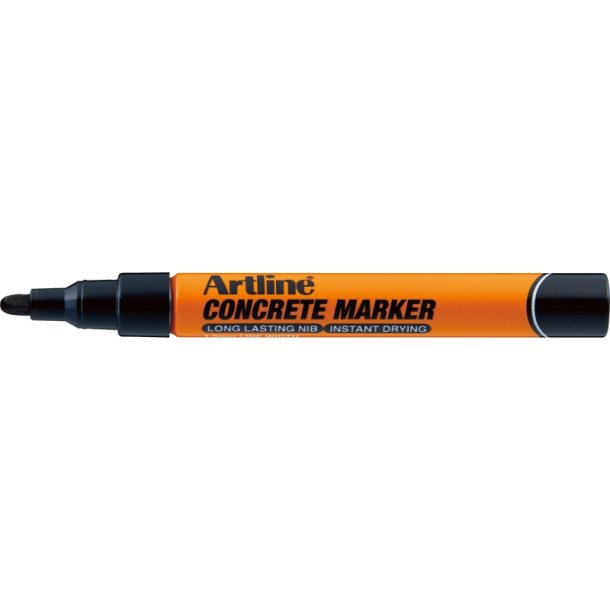 Artline beton marker - rund Spids - 1,5 mm - sort