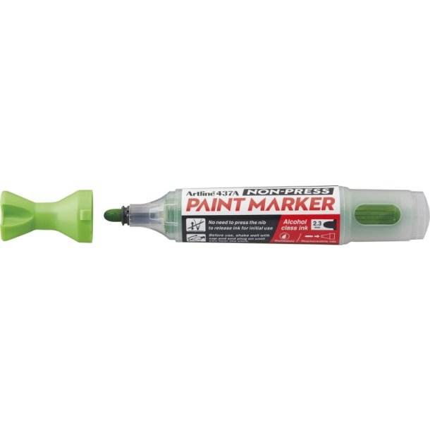Artline Paint Marker 437A - rund Spids - 2,3 mm - gr�n/gul