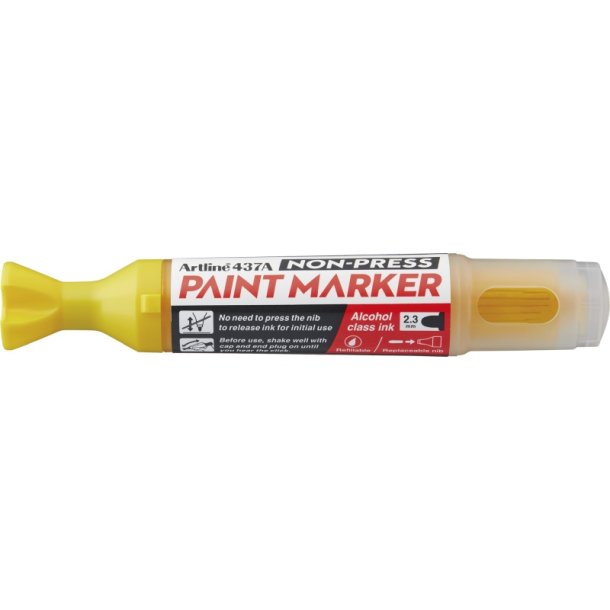 Artline Paint Marker 437A - rund Spids - 2,3 mm - gul