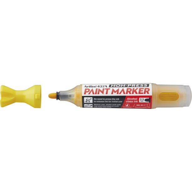 Artline Paint Marker 437A - rund Spids - 2,3 mm - gul