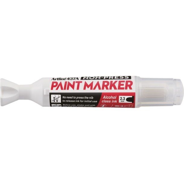 Artline Paint Marker 437A - rund Spids - 2,3 mm - hvid