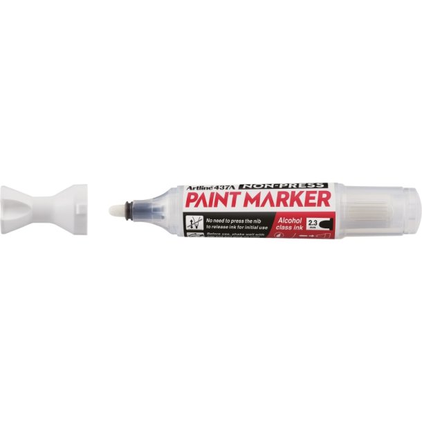 Artline Paint Marker 437A - rund Spids - 2,3 mm - hvid