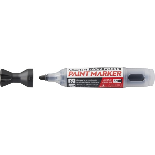 Artline Paint Marker 437A - rund Spids - 2,3 mm - sort