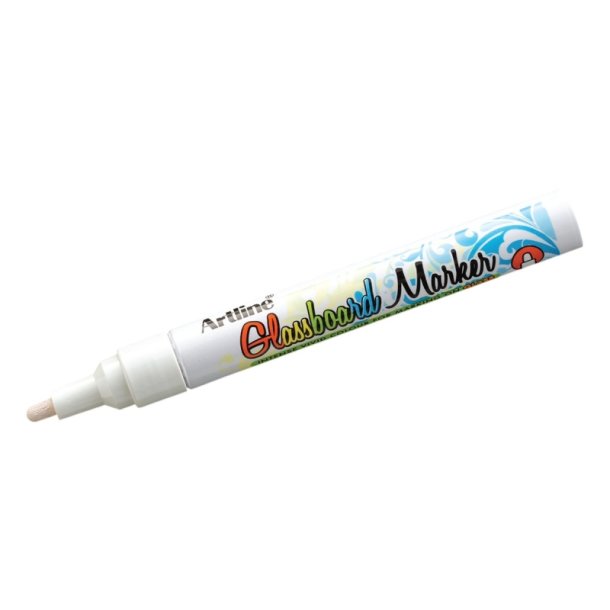 Artline Glastavle marker EPG-4 - rund Spids - 2,0 mm - hvid