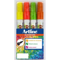 Artline Glastavle marker EPG-4 - rund Spids - 2,0 mm - 4 farves�t