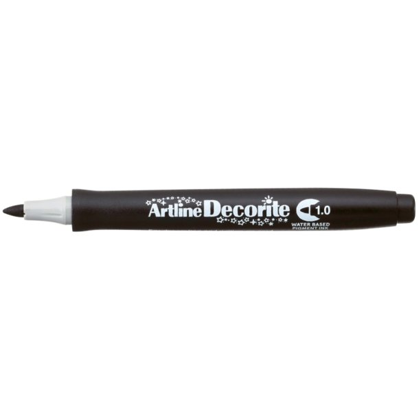 Artline Decorite brush - brste Spids - 1,0 mm - sort
