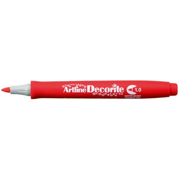 Artline Decorite brush - brste Spids - 1,0 mm - red