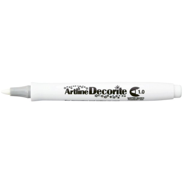 Artline Decorite brush - brste Spids - 1,0 mm - white
