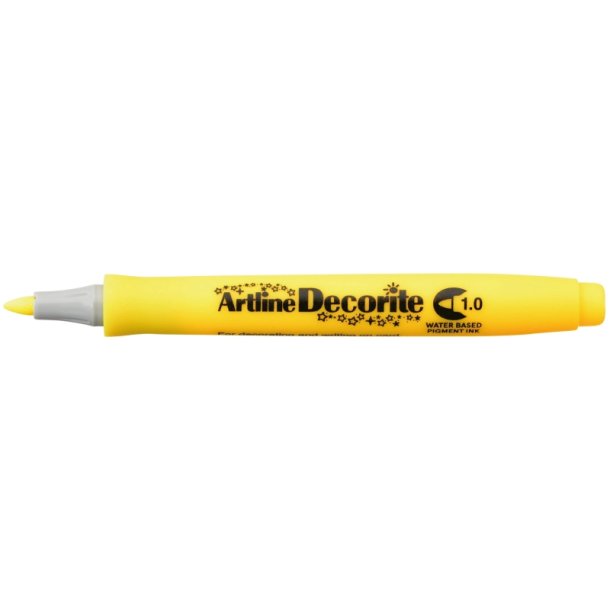 Artline Decorite brush - brste Spids - 1,0 mm - yellow