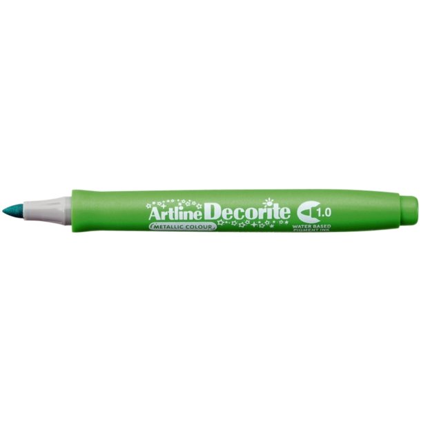 Artline Decorite brush - brste Spids - 1,0 mm - metallic green