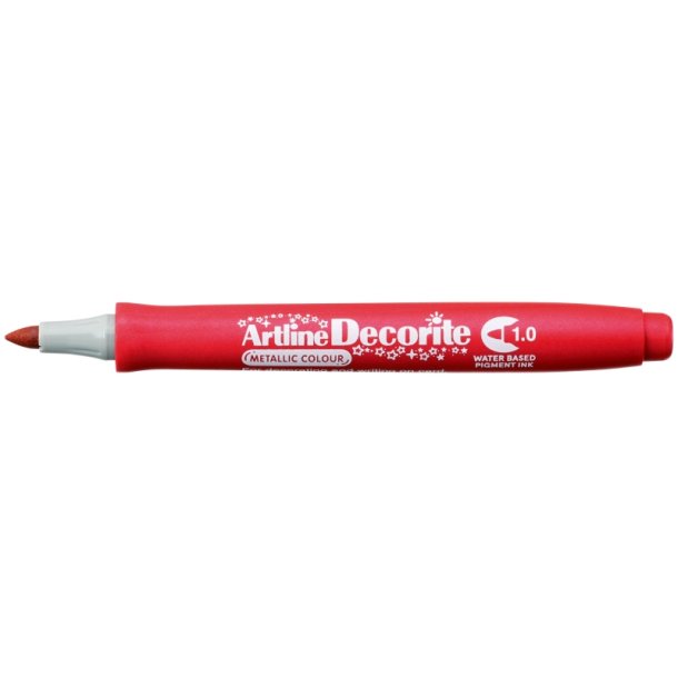Artline Decorite brush - brste Spids - 1,0 mm - metallic red