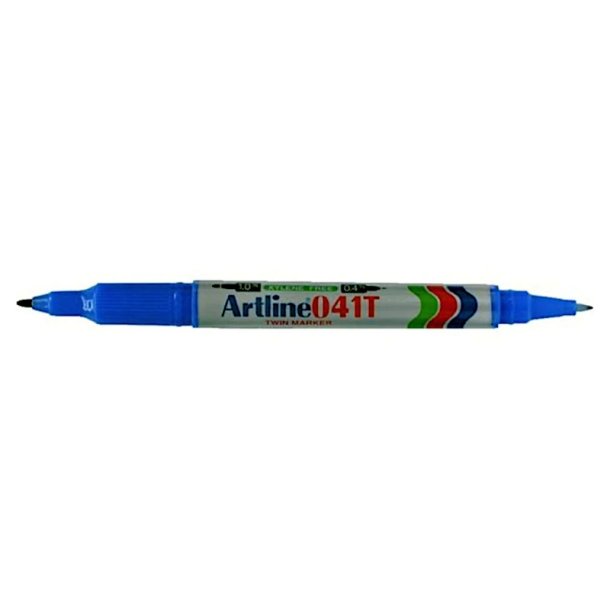 Artline permanent marker 041T - rund Spids - 2-i-1 - 0,4 + 1,0 mm - 2-i-1 - bl